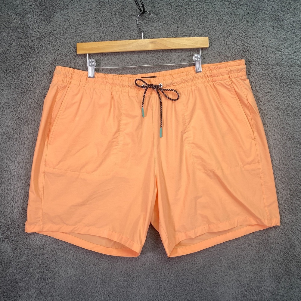 Bonobos Swim Trunks Mens 2XL Orange 7in Inseam Stretch Unlined UPF 50